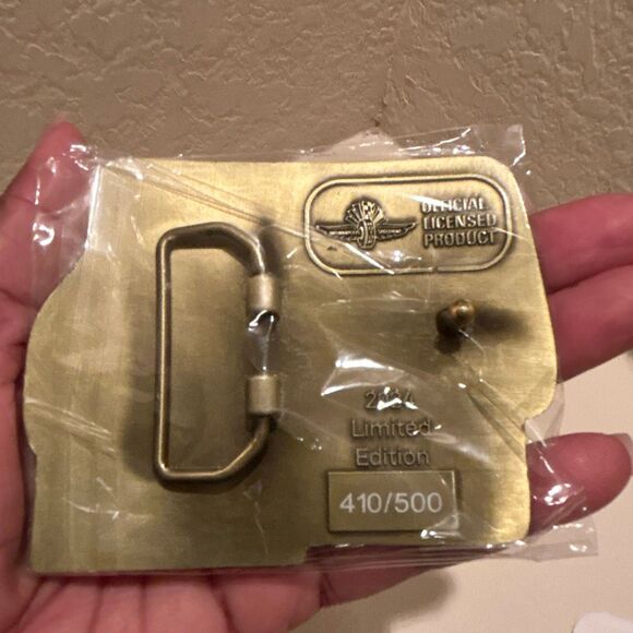 Indy 500 Pit Badge Belt Buckle 2024 Limited Edition Bronze Johnny Rutherford - Picture 4 of 9